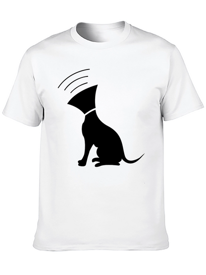 Unique Graphic T-Shirt: Dog with Cone of Shame