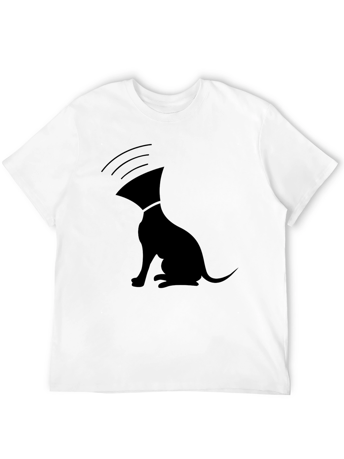 Unique Graphic T-Shirt: Dog with Cone of Shame