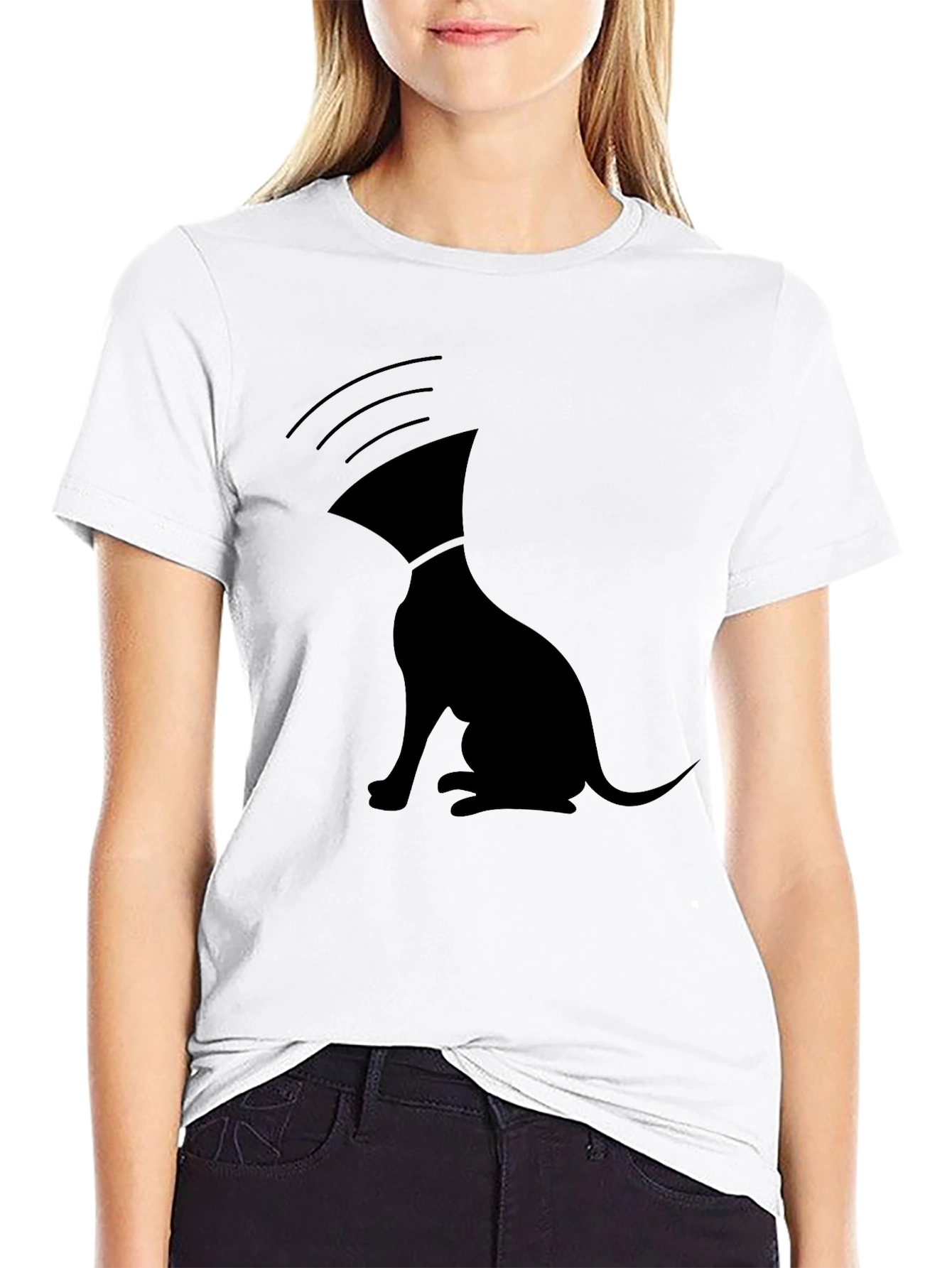 Unique Graphic T-Shirt: Dog with Cone of Shame