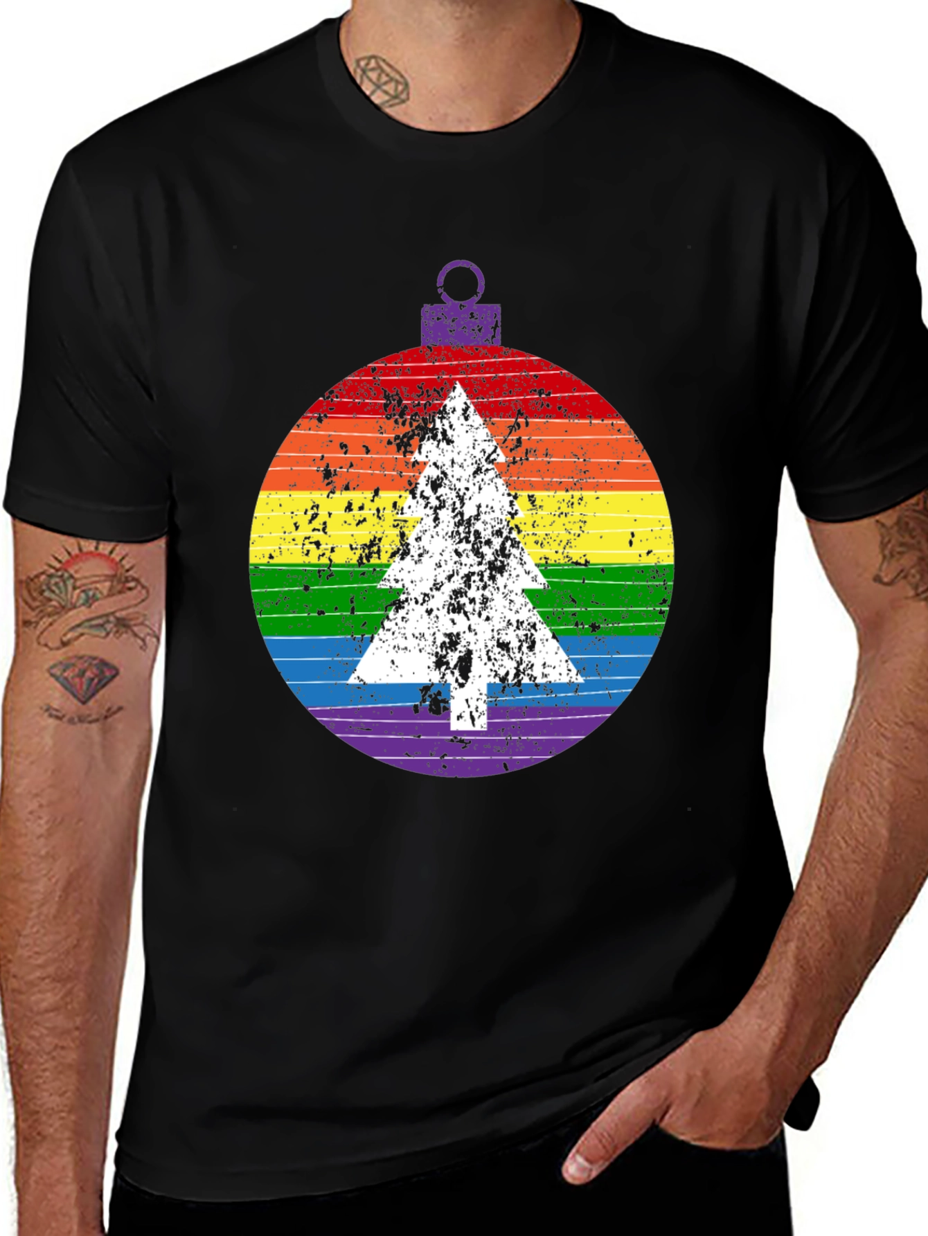 LGBT Christmas Tree Ornament T-Shirt