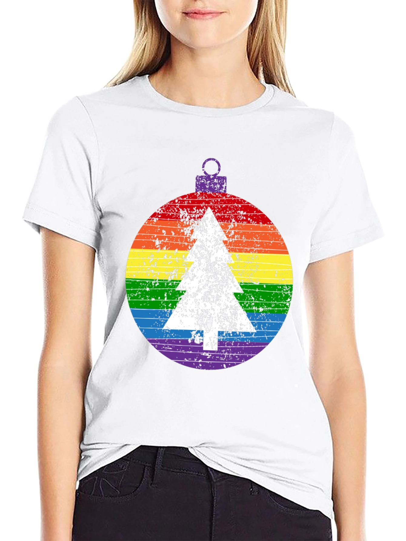 LGBT Christmas Tree Ornament T-Shirt