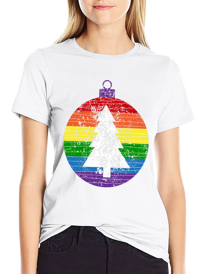LGBT Christmas Tree Ornament T-Shirt