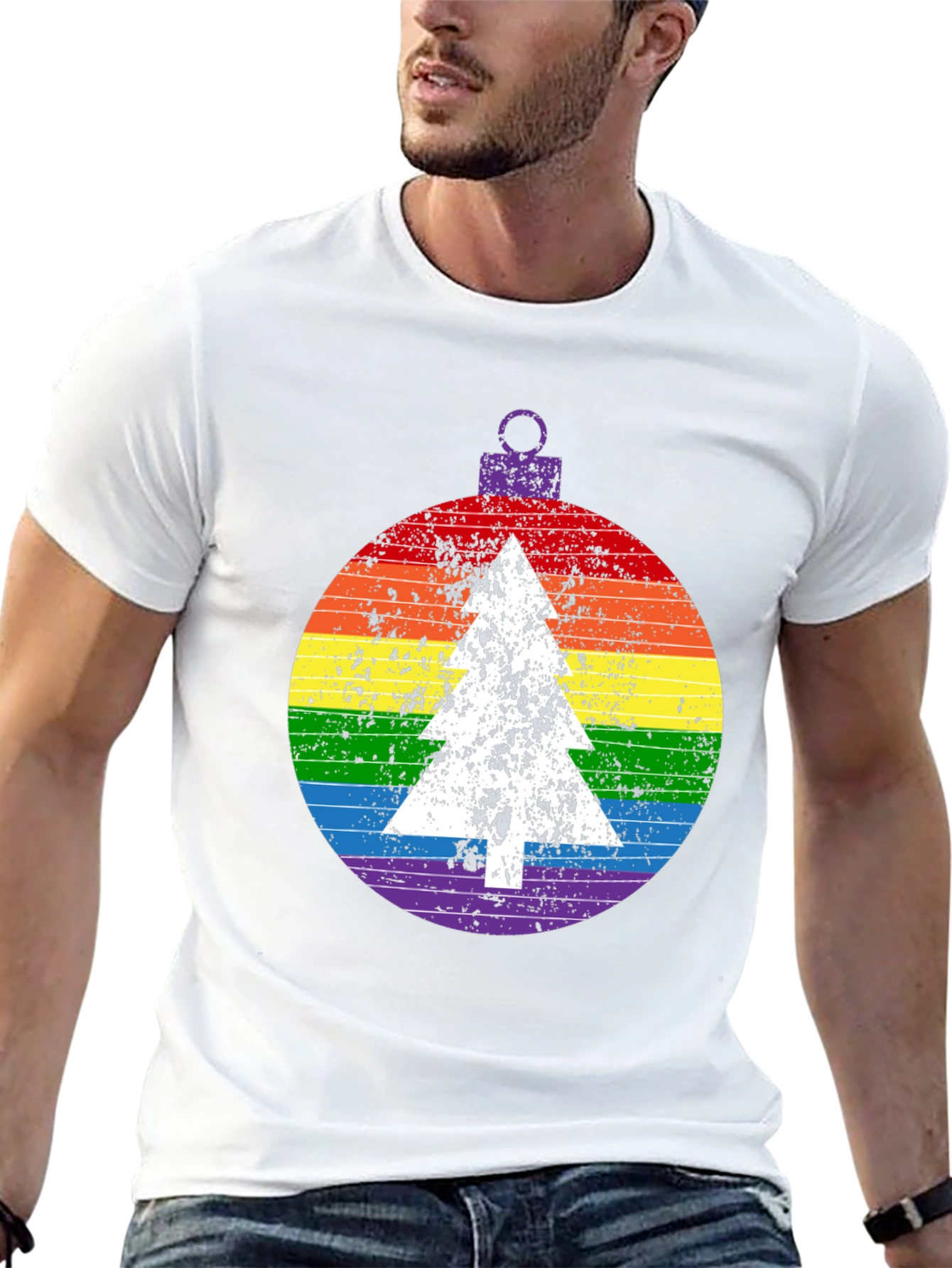 LGBT Christmas Tree Ornament T-Shirt