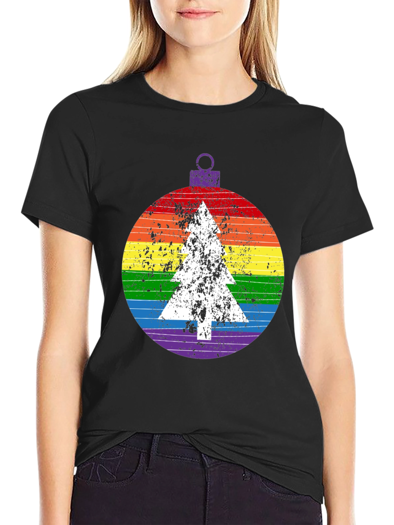 LGBT Christmas Tree Ornament T-Shirt