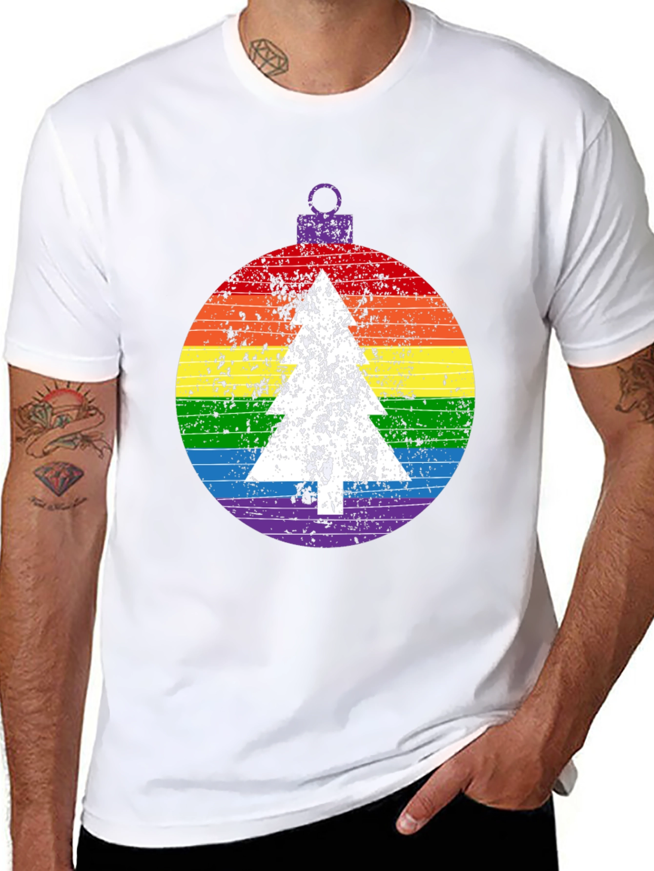 LGBT Christmas Tree Ornament T-Shirt