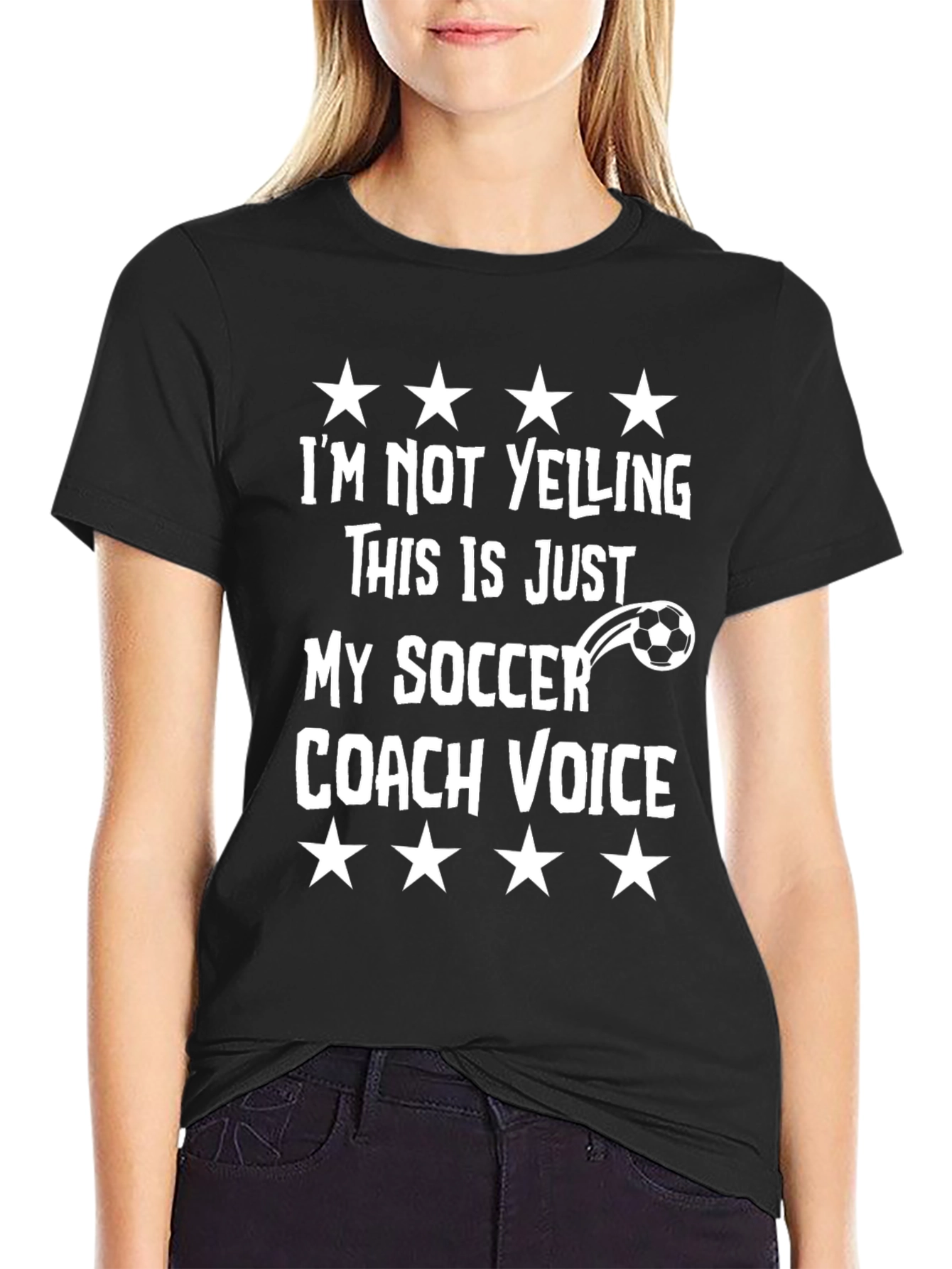 Funny Soccer Coach T-Shirt - Im Not Yelling