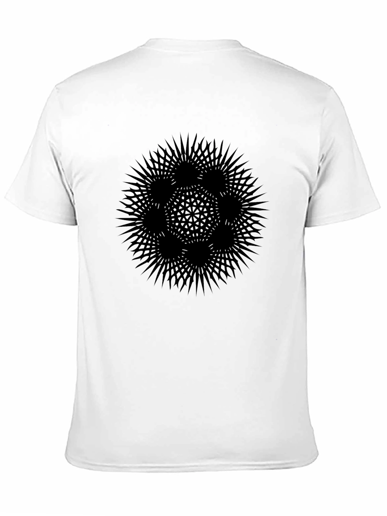Abstract Geometric Graphic T-Shirt - Black