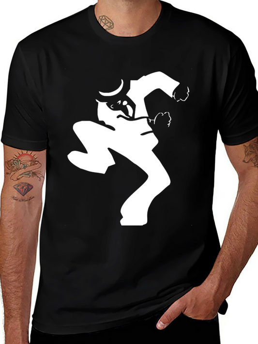 Black T-Shirt with Silhouette Graphic