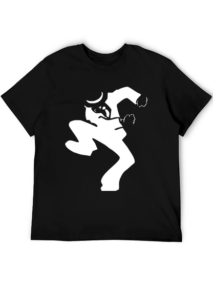 Black T-Shirt with Silhouette Graphic