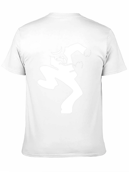 Black T-Shirt with Silhouette Graphic
