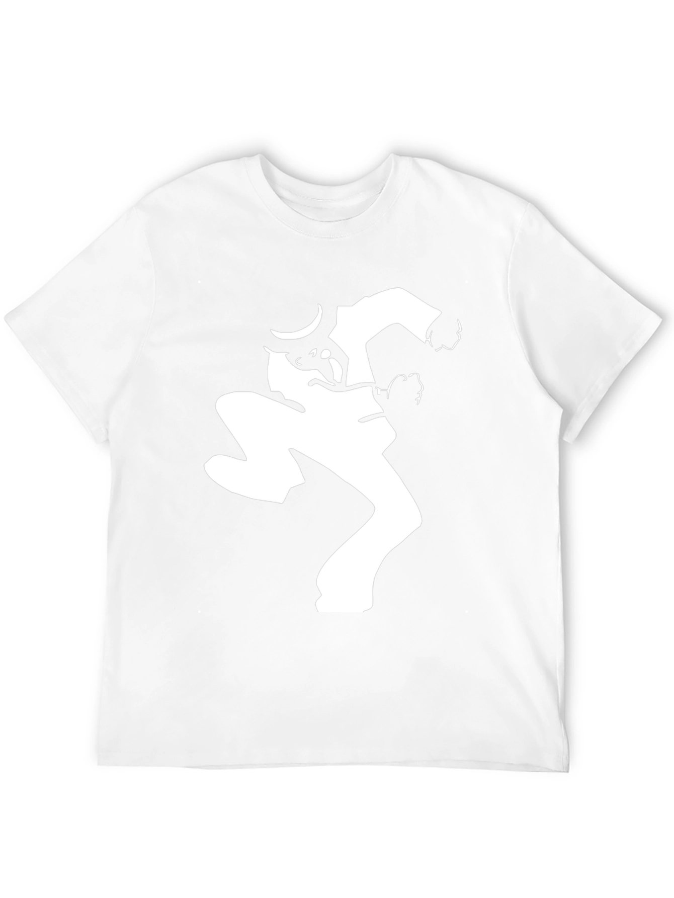 Black T-Shirt with Silhouette Graphic