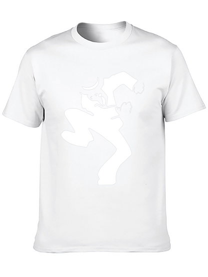 Black T-Shirt with Silhouette Graphic
