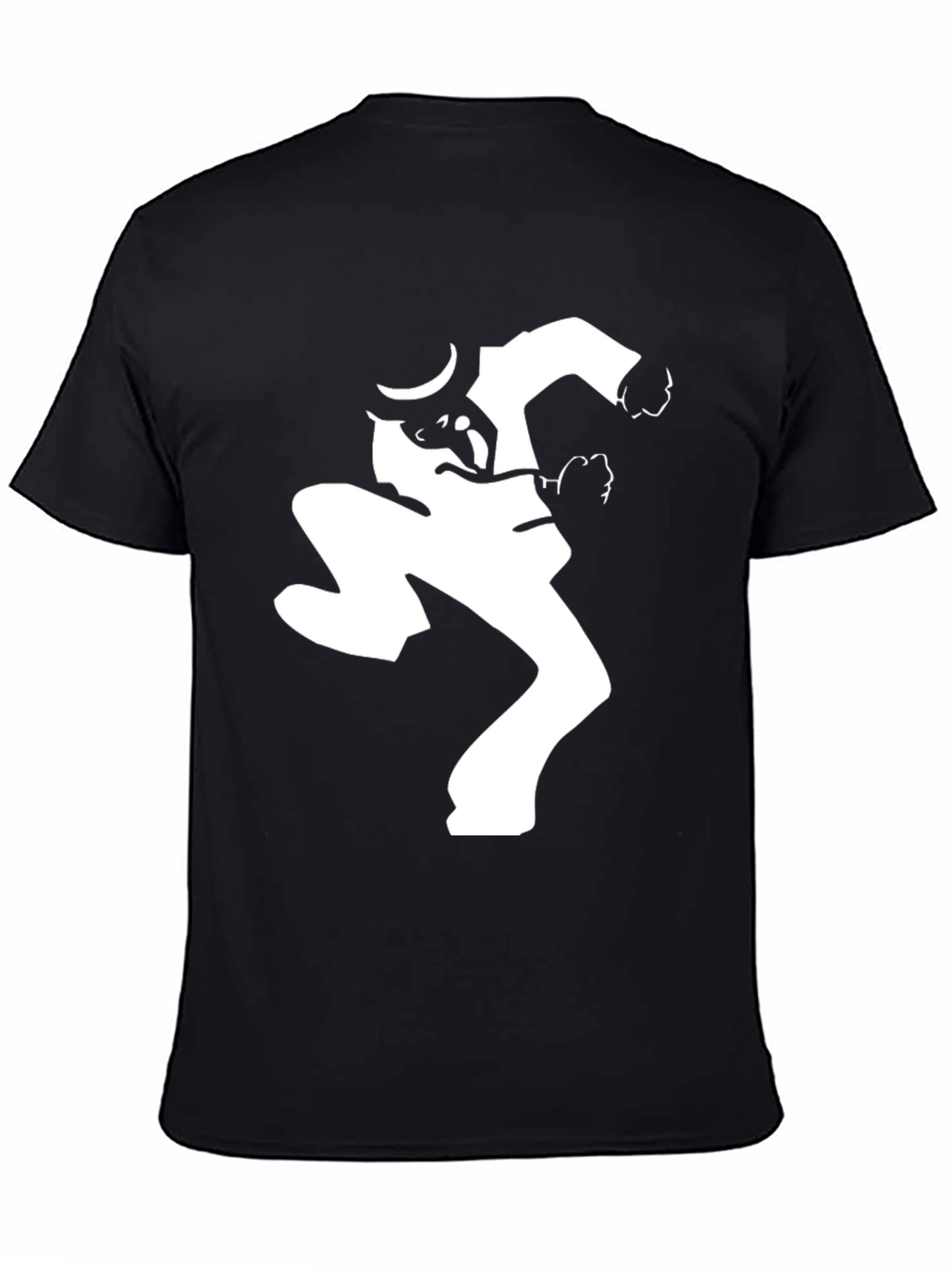 Black T-Shirt with Silhouette Graphic