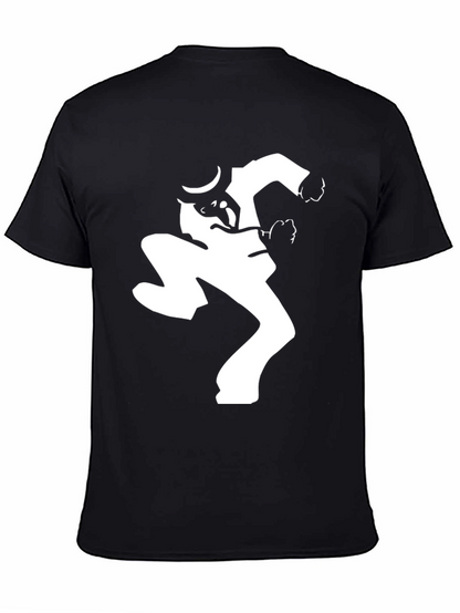 Black T-Shirt with Silhouette Graphic