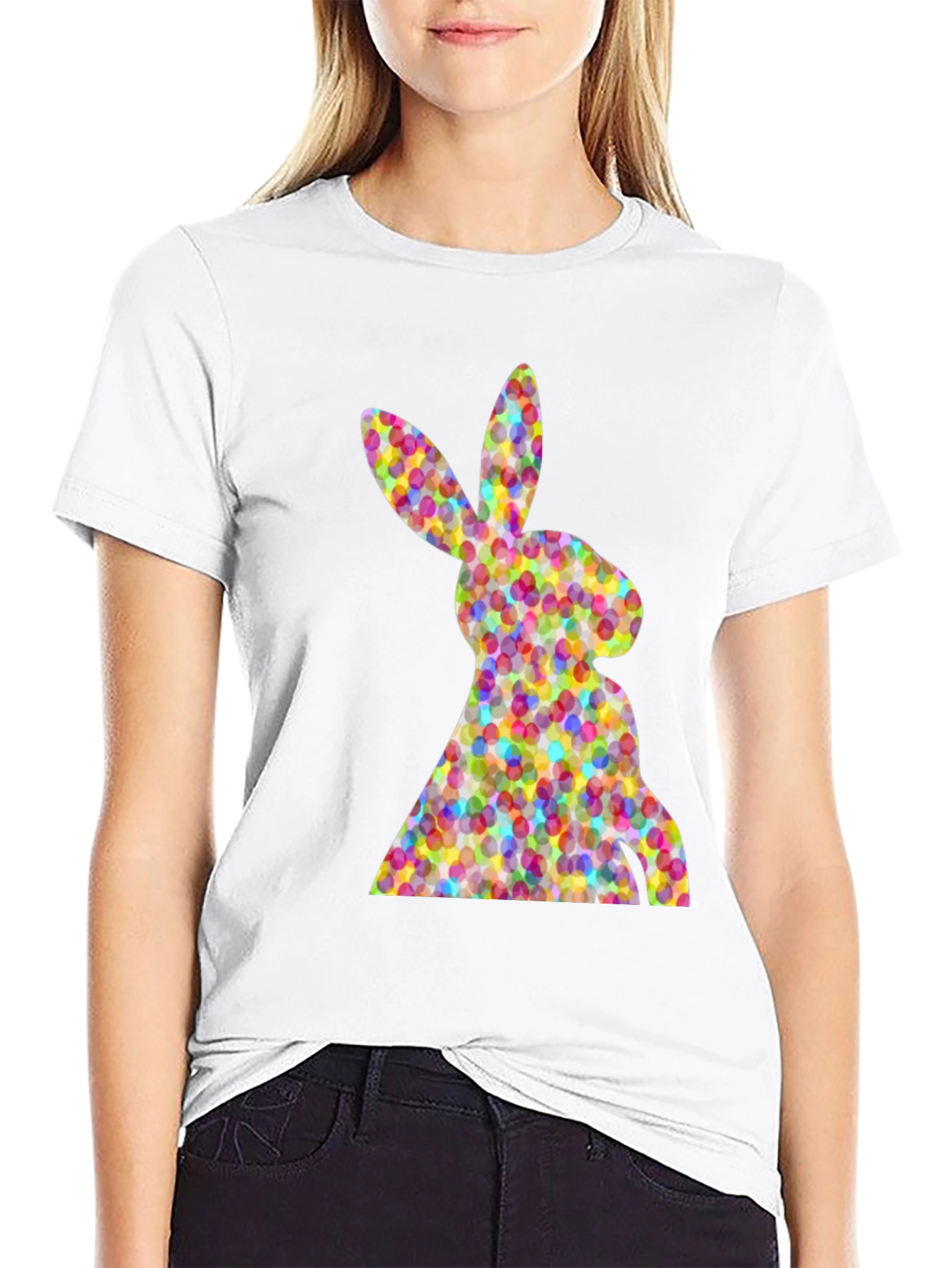Easter Bunny Eggs Black T-Shirt