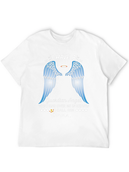Guardian Angel Papa T-Shirt Memorial Heaven Wings