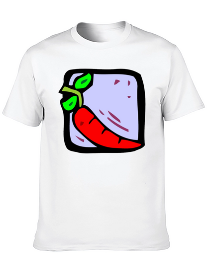 Funny Pepper Graphic Black T-Shirt