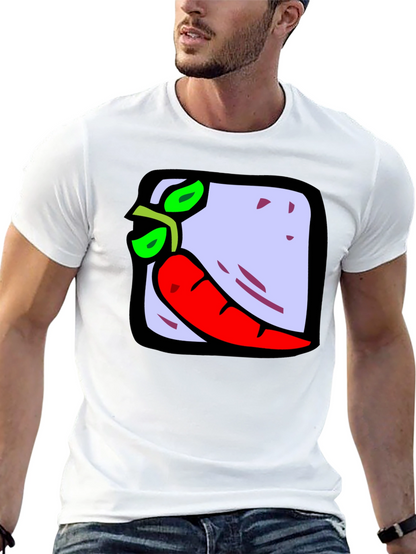 Funny Pepper Graphic Black T-Shirt