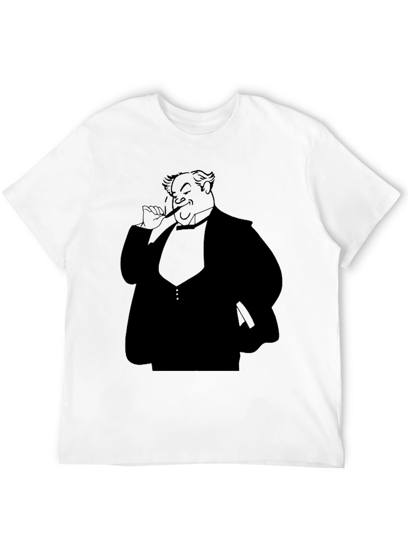 Black Silhouette Cartoon Man T-Shirt
