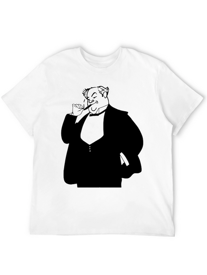 Black Silhouette Cartoon Man T-Shirt