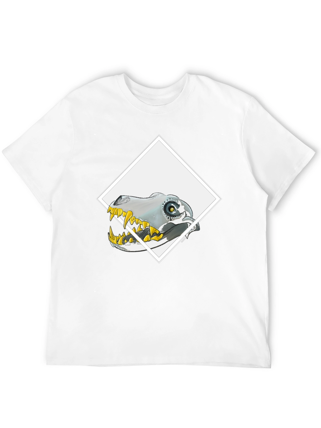Robo-Dino Graphic Tee - Black Cotton Blend