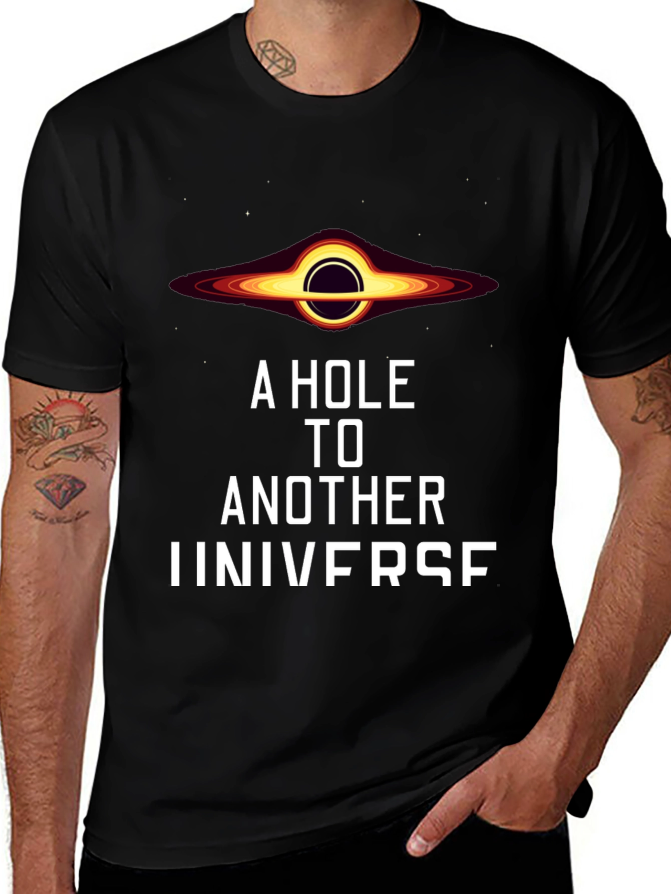 Black Hole Universe Graphic T-Shirt