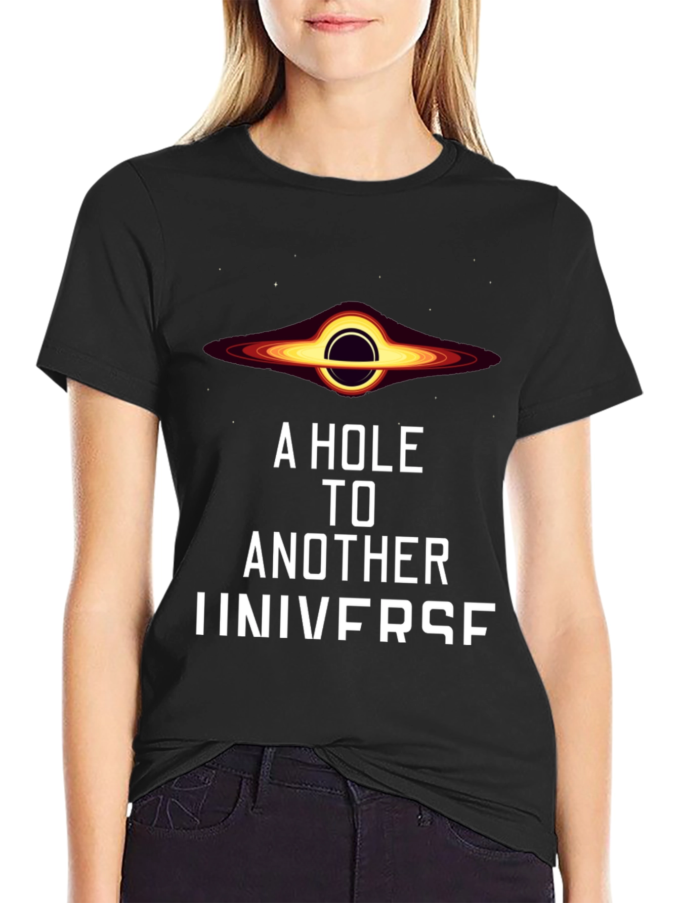 Black Hole Universe Graphic T-Shirt