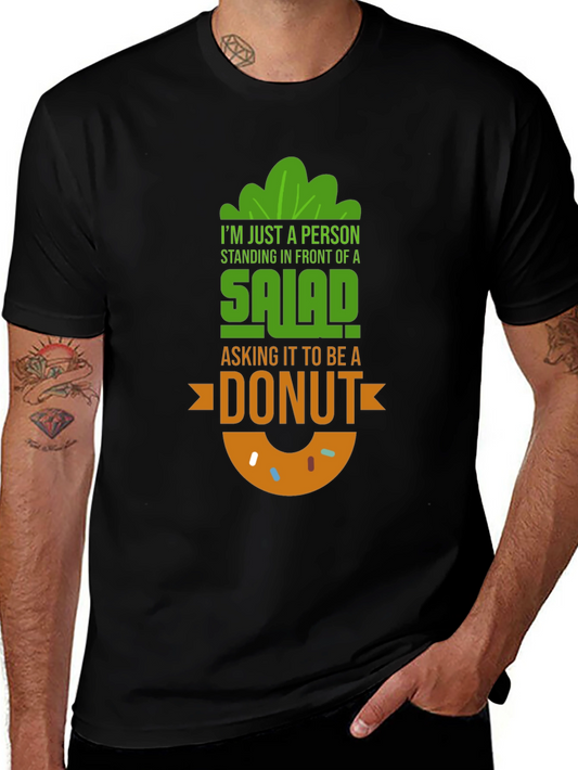 Salad to Donut Graphic Tee - Funny Foodie Shirt