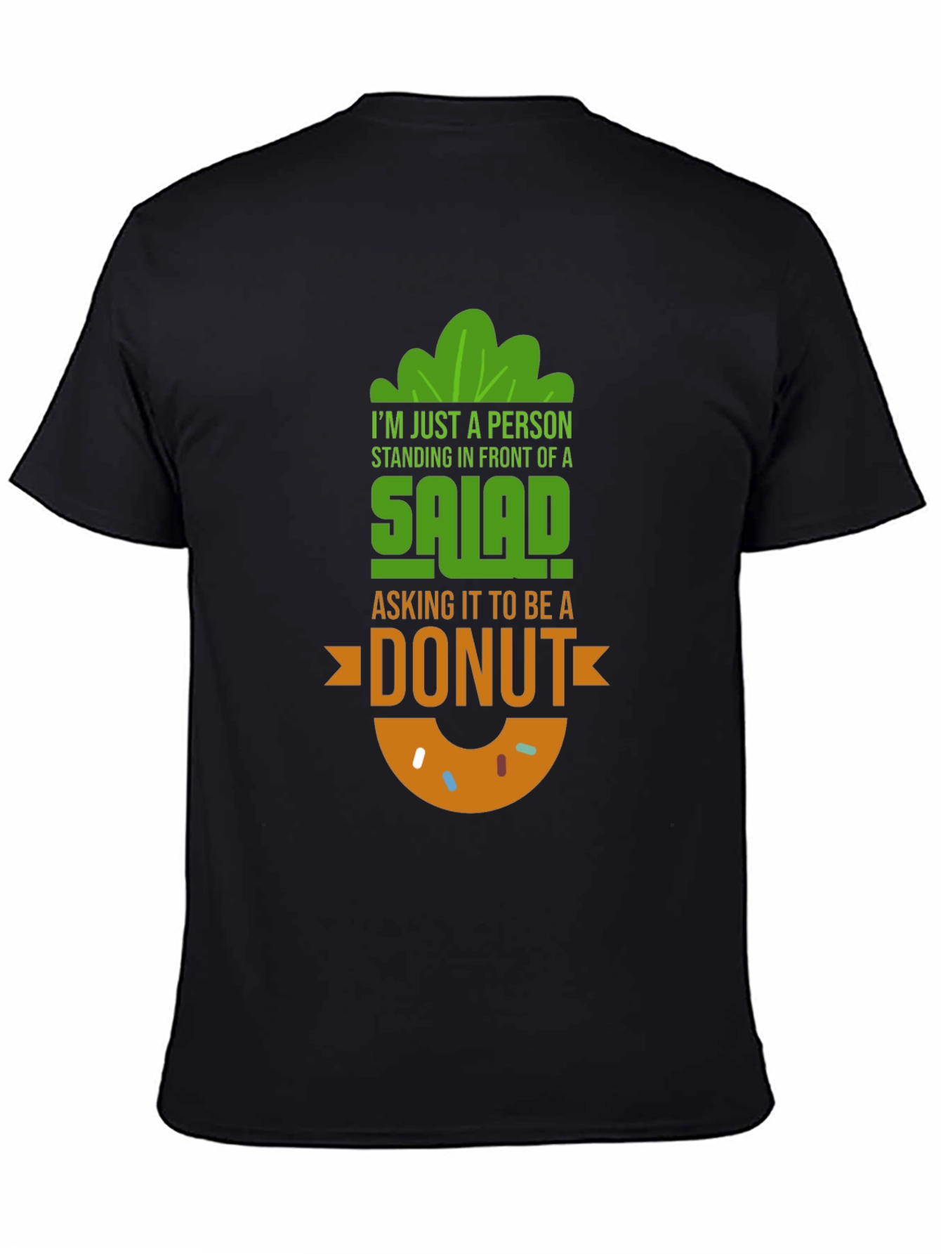 Salad to Donut Graphic Tee - Funny Foodie Shirt