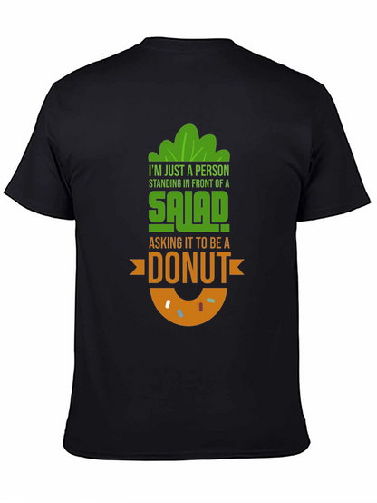 Salad to Donut Graphic Tee - Funny Foodie Shirt
