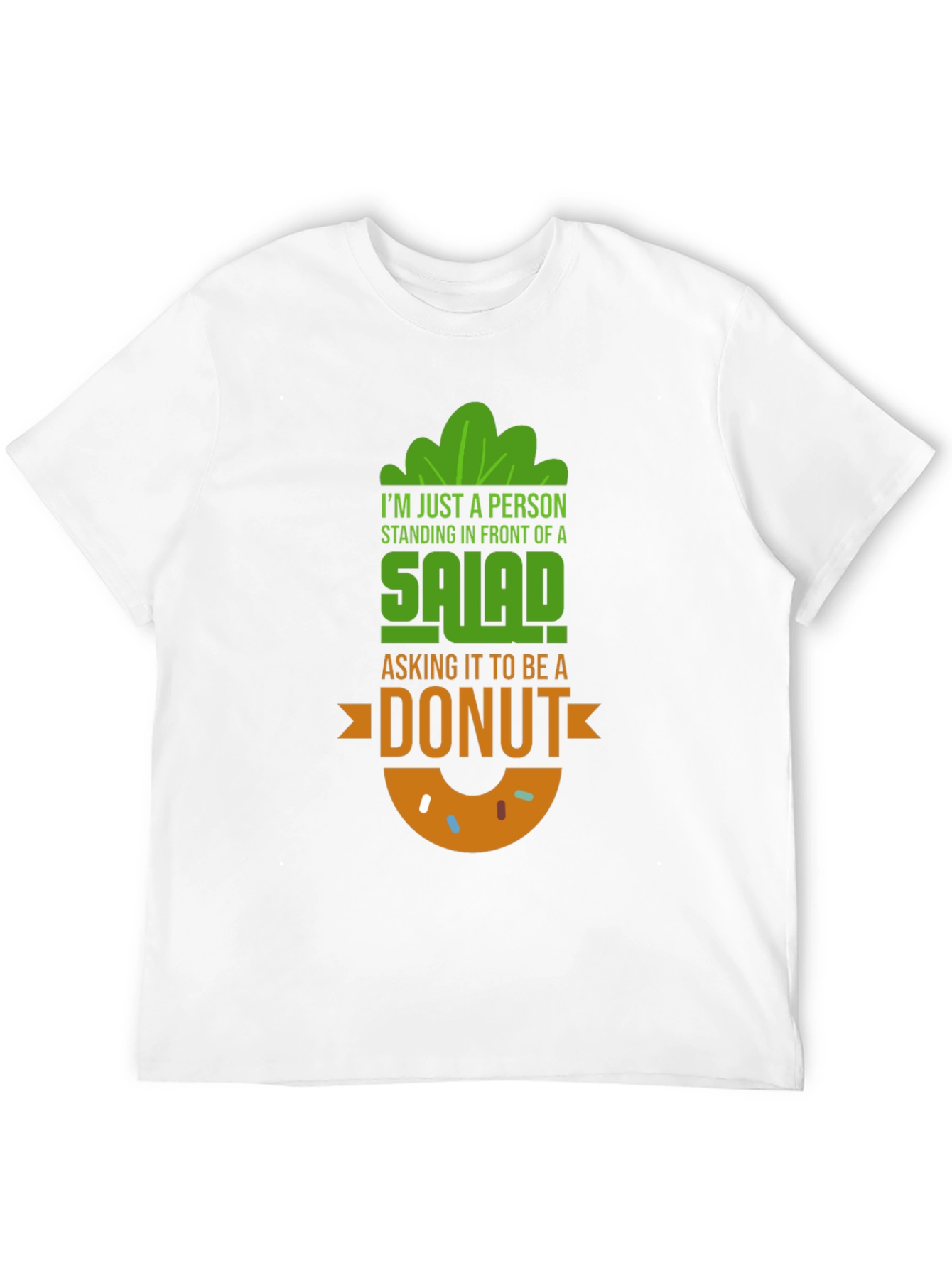 Salad to Donut Graphic Tee - Funny Foodie Shirt