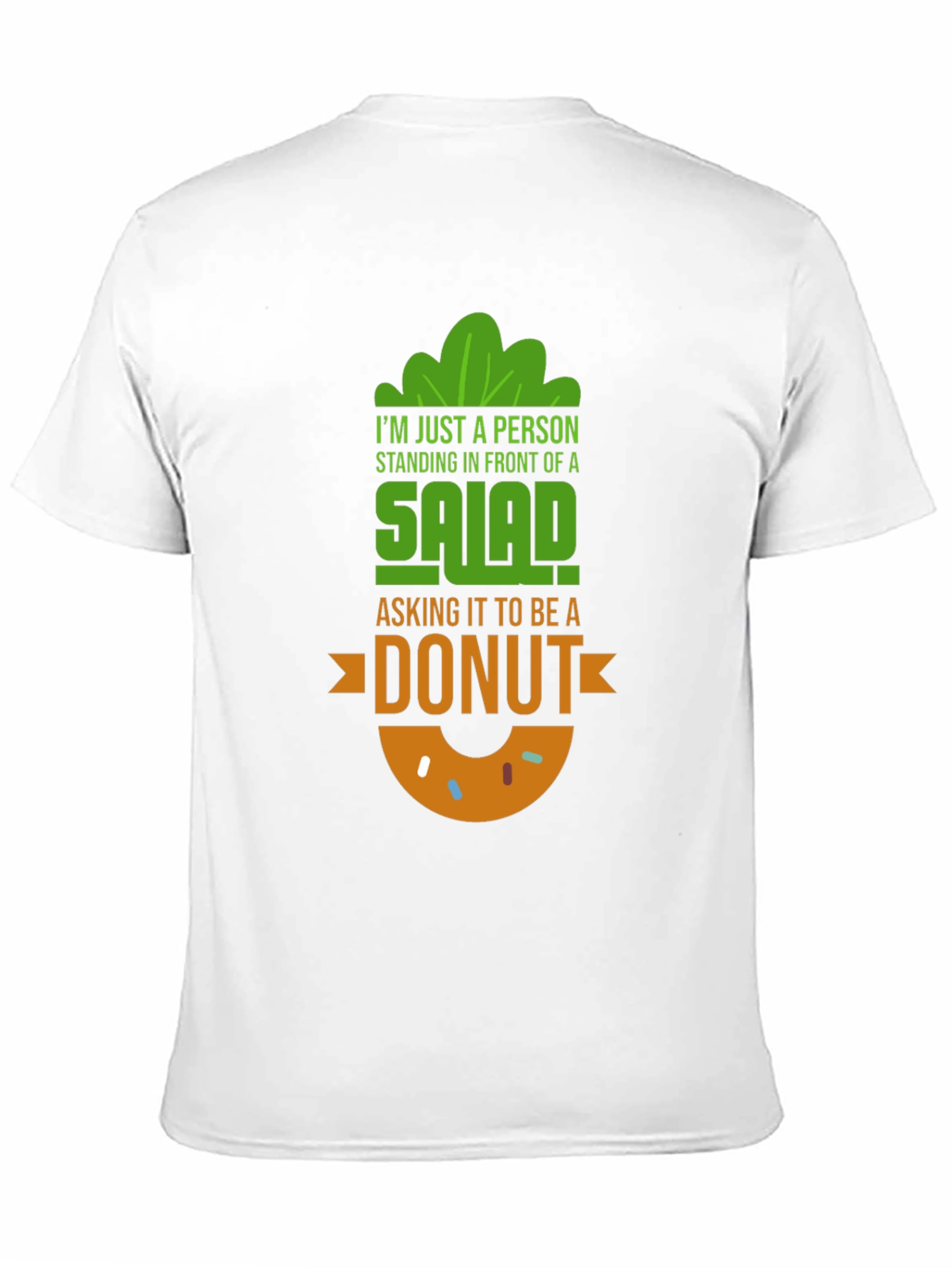 Salad to Donut Graphic Tee - Funny Foodie Shirt