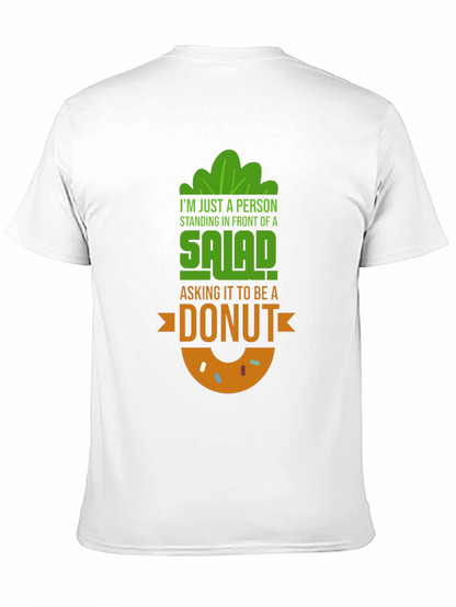 Salad to Donut Graphic Tee - Funny Foodie Shirt