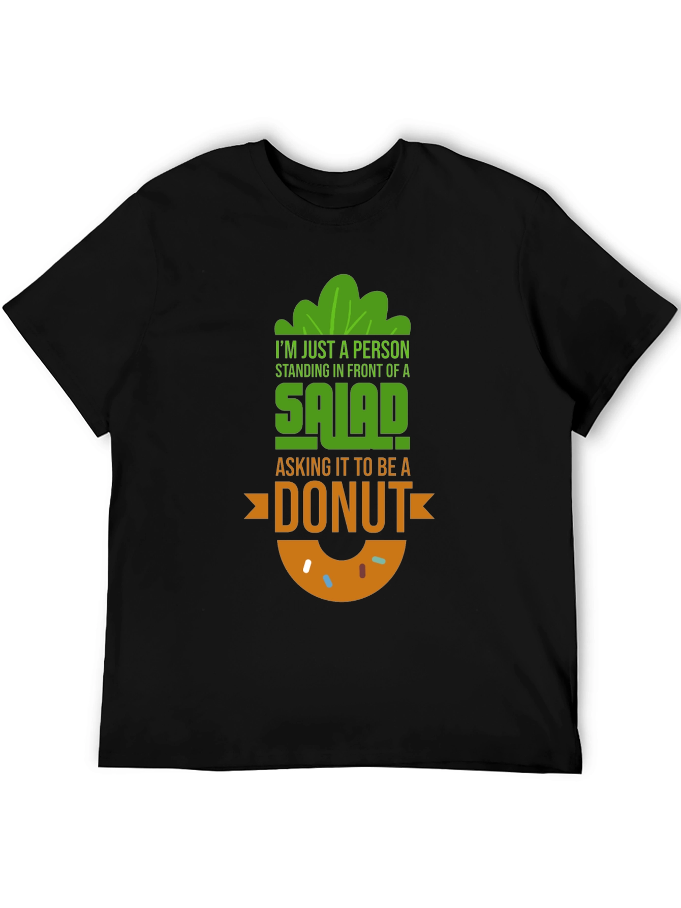 Salad to Donut Graphic Tee - Funny Foodie Shirt