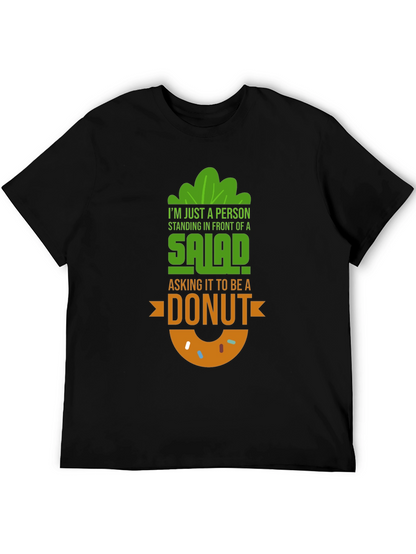 Salad to Donut Graphic Tee - Funny Foodie Shirt