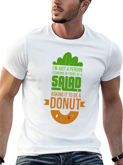 Salad to Donut Graphic Tee - Funny Foodie Shirt
