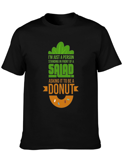 Salad to Donut Graphic Tee - Funny Foodie Shirt