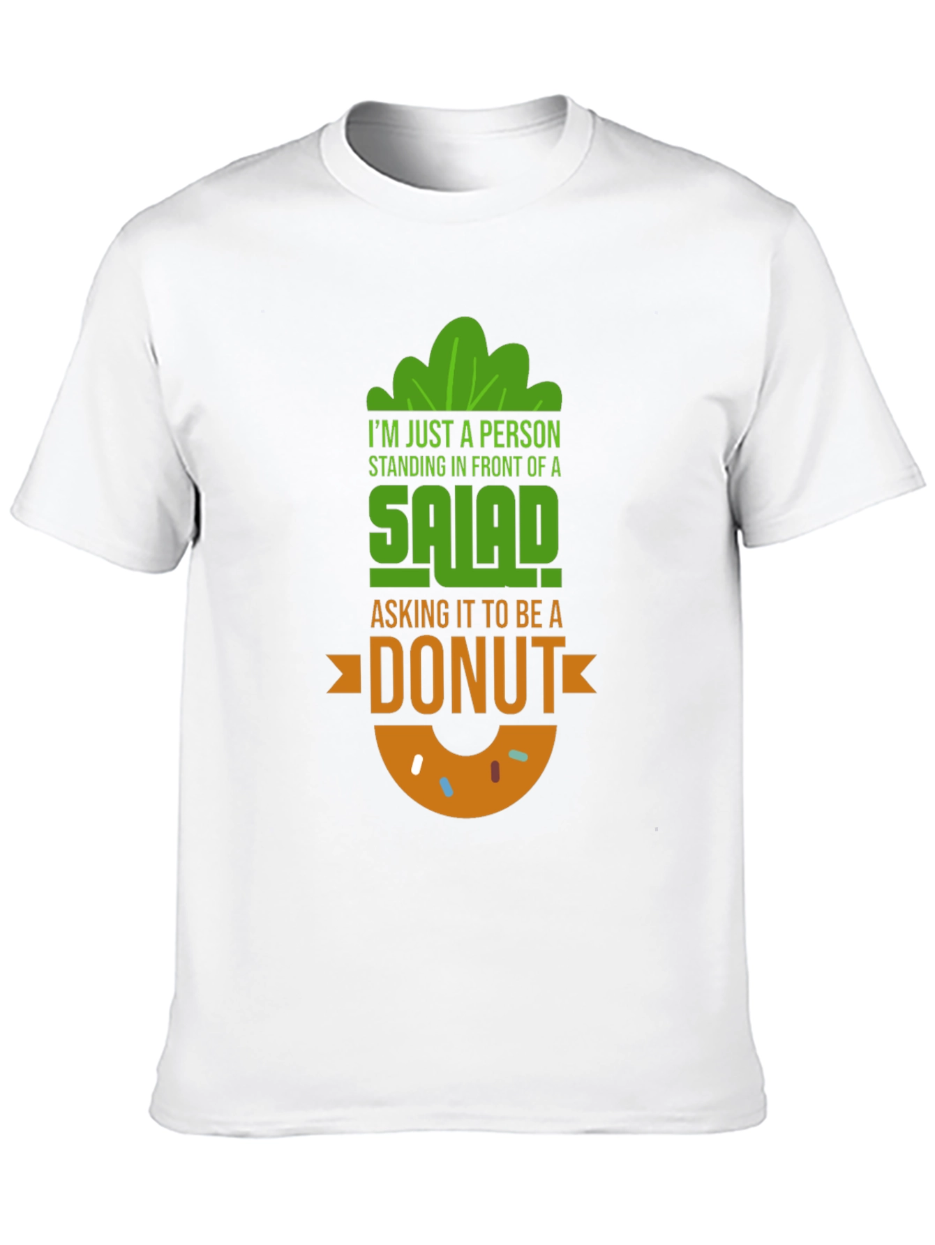 Salad to Donut Graphic Tee - Funny Foodie Shirt