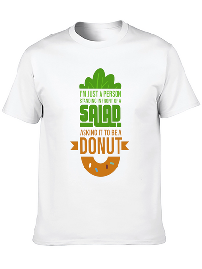 Salad to Donut Graphic Tee - Funny Foodie Shirt