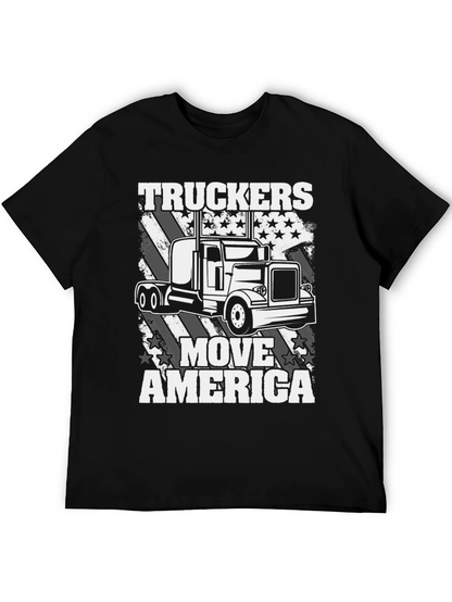 Truckers Move America T-Shirt - Patriotic Design
