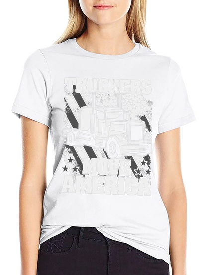 Truckers Move America T-Shirt - Patriotic Design