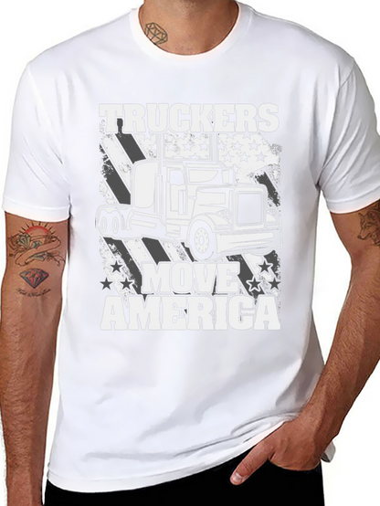 Truckers Move America T-Shirt - Patriotic Design