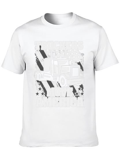 Truckers Move America T-Shirt - Patriotic Design