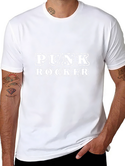 Punk Rocker Graphic Tee - Black Cotton T-Shirt