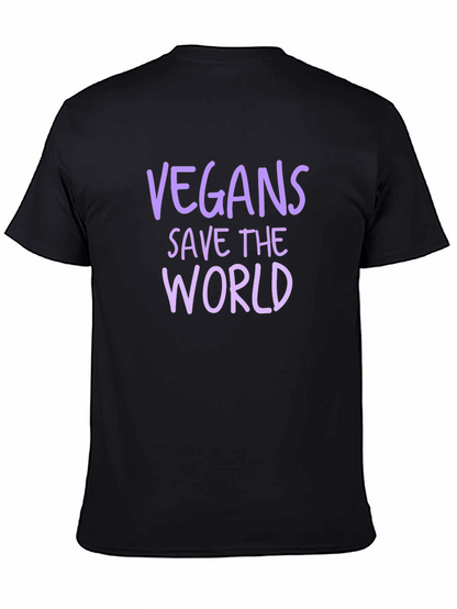 Vegan Save the World Black T-Shirt