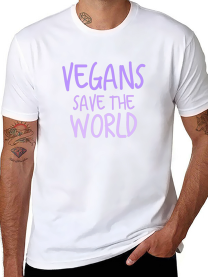 Vegan Save the World Black T-Shirt