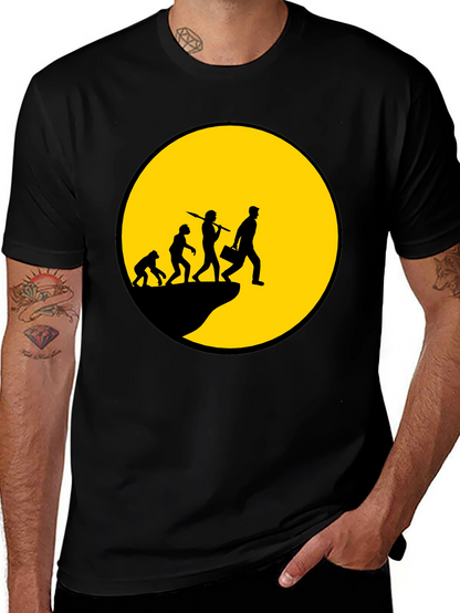 Evolution of Man T-Shirt - Black Graphic Tee