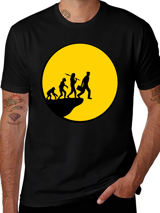 Evolution of Man T-Shirt - Black Graphic Tee