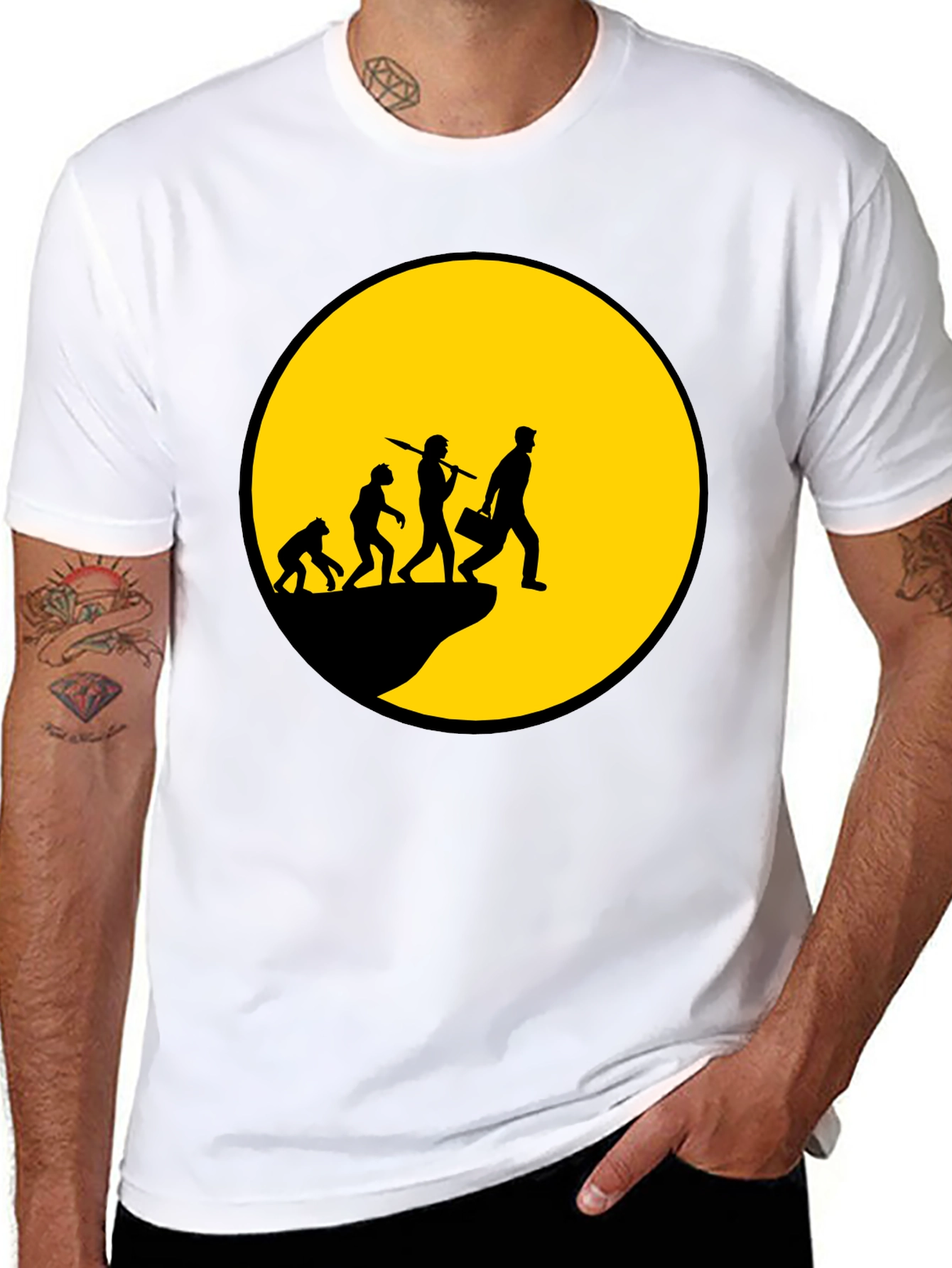 Evolution of Man T-Shirt - Black Graphic Tee