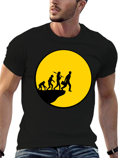 Evolution of Man T-Shirt - Black Graphic Tee